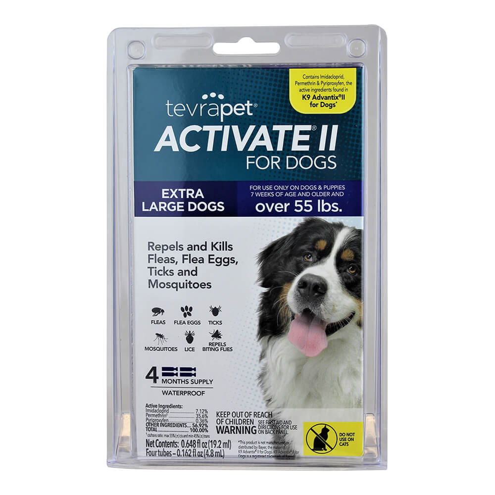 TevraPet Activate II for Extra Large Dog Over 55 lbs, Month