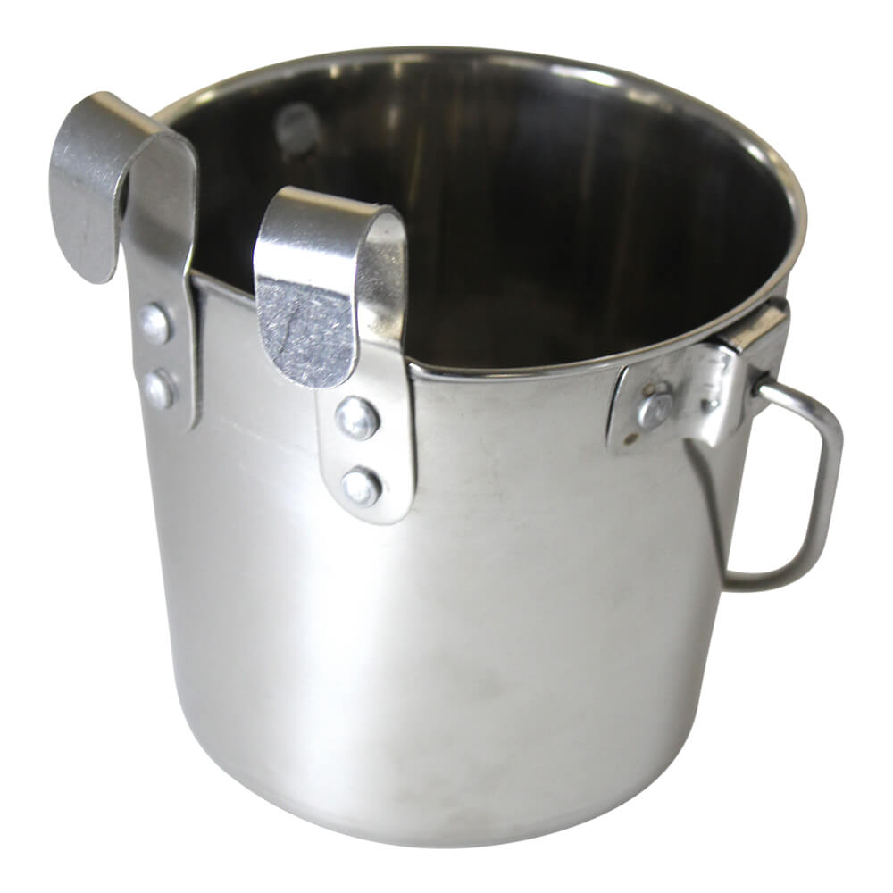 Stainless Steel Pail, Flat Sided Hook-On with Rivets 010LB-8355 - Picture 6 of 8