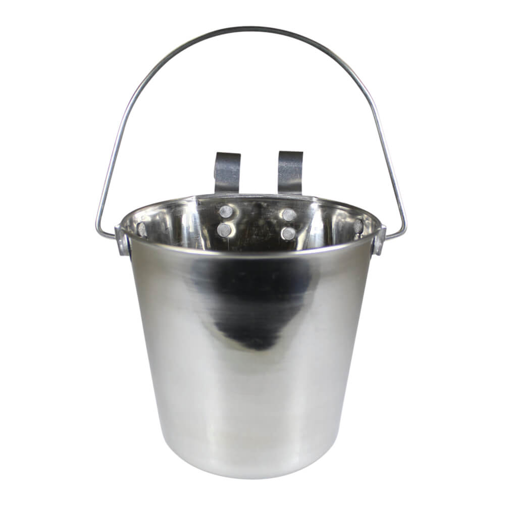Stainless Steel Pail, Flat Sided Hook-On with Rivets 010LB-8355 - Picture 7 of 8