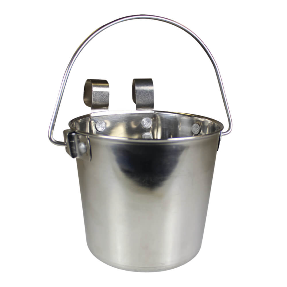 Stainless Steel Pail, Flat Sided Hook-On with Rivets 010LB-8355 - Picture 8 of 8
