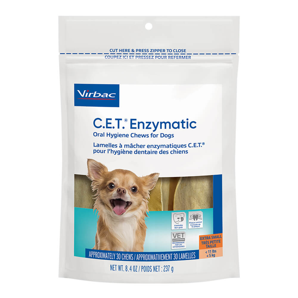 Virbac 90607 CET Enzymatic Oral Hygiene Chews for Large Dogs - 30 Chews